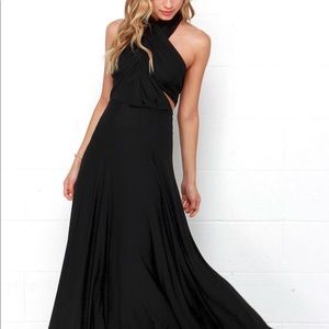 Lulu*s tricks of the trade maxi black dress